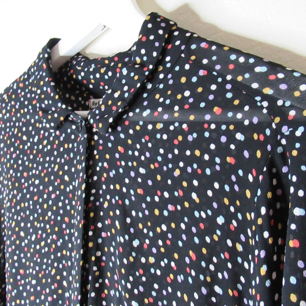 Reformation Confetti Polka Dot Shirt